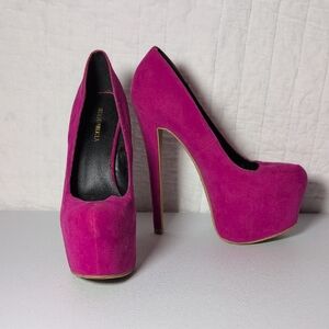 Shoe Republica Fuchsia Pink Platform Heels